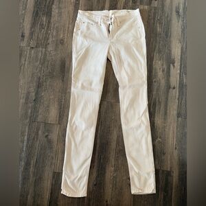 rag & bone Pale Pink High-Rise Skinny Jeans